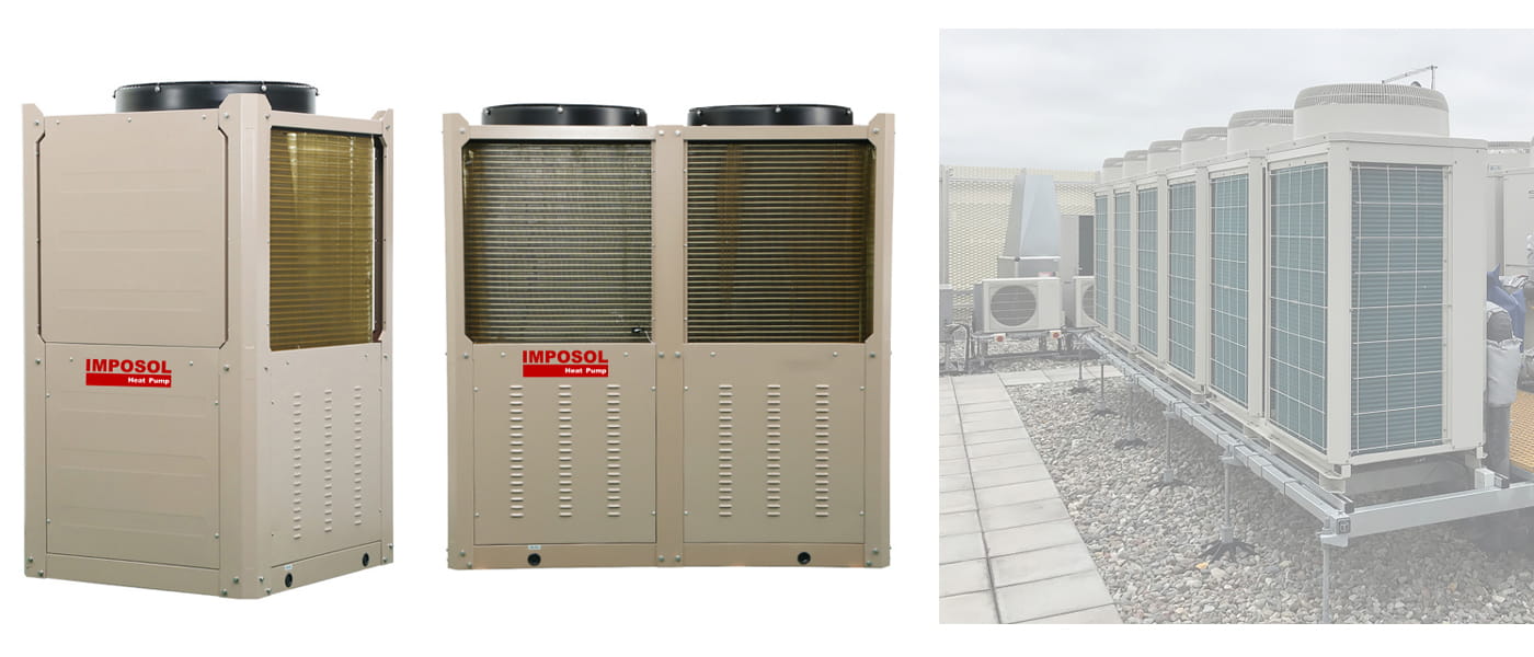 Inverter Monoblock DC 30~80 kW & EVI Caidéal Teasa Aer go Uisce Téamh / Fuarú